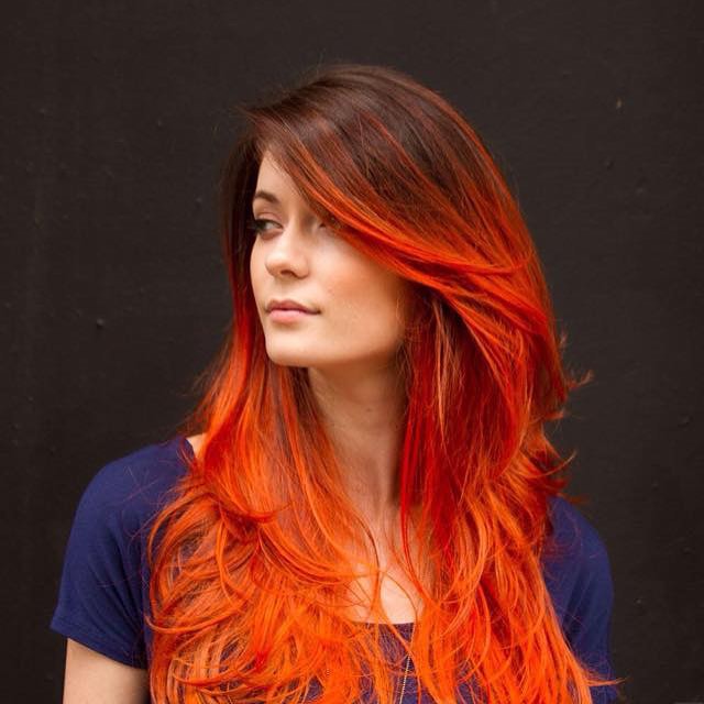 ombre orange vibrant