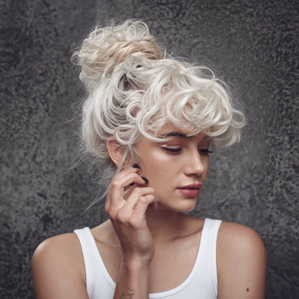 wild curly bangs