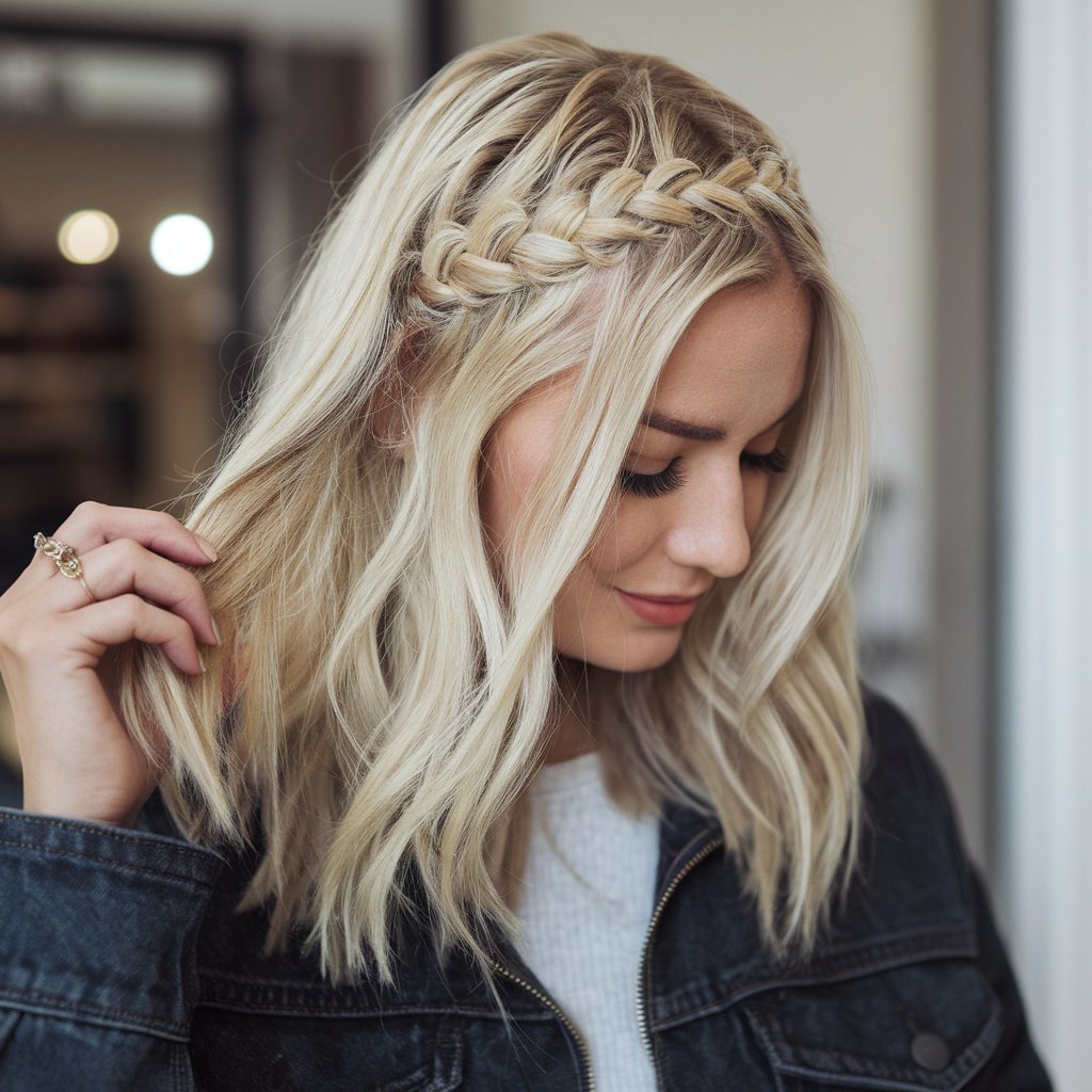 winter headband hairstyle