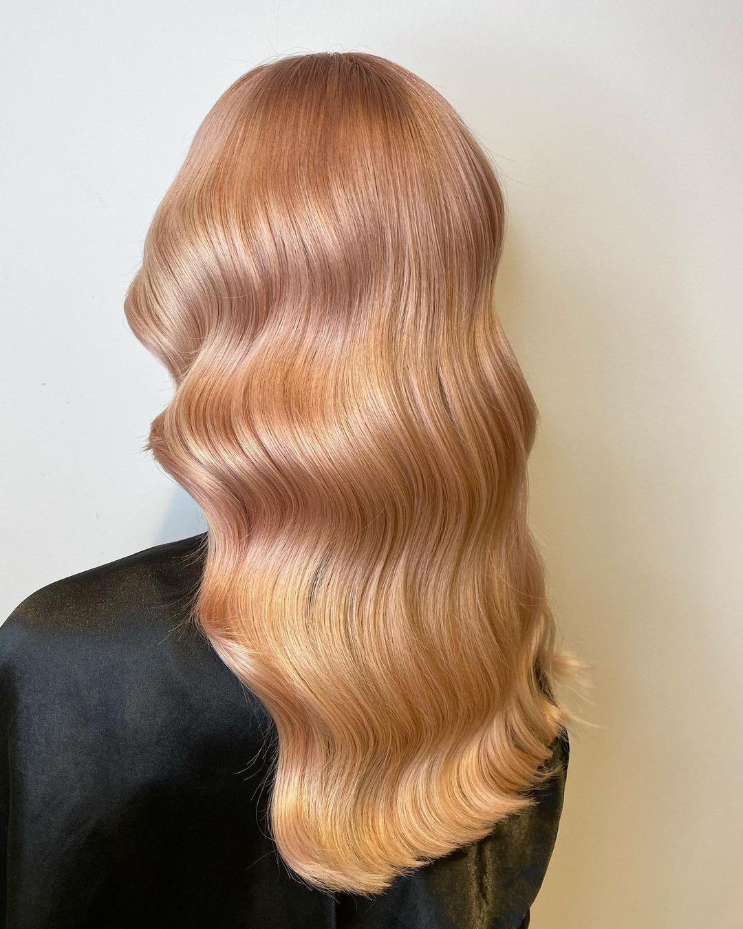 amber golden blonde glam waves