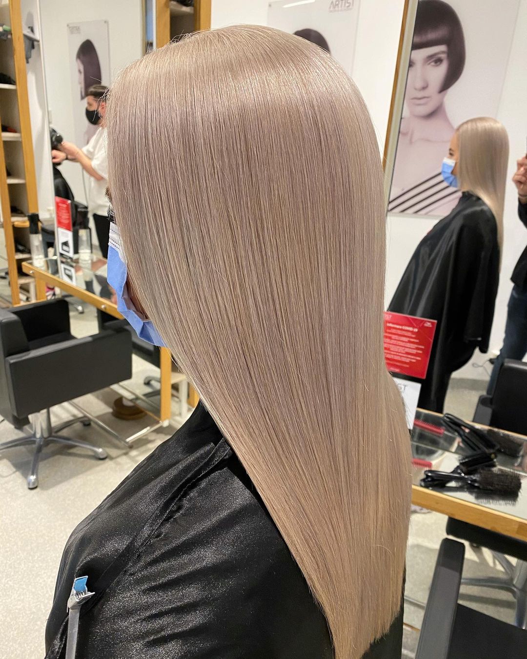 blond platine ambré