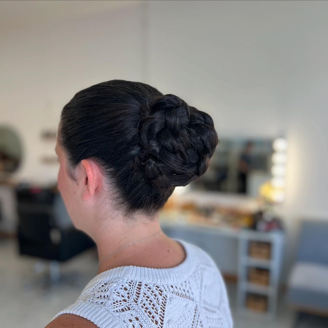 chignon con treccia