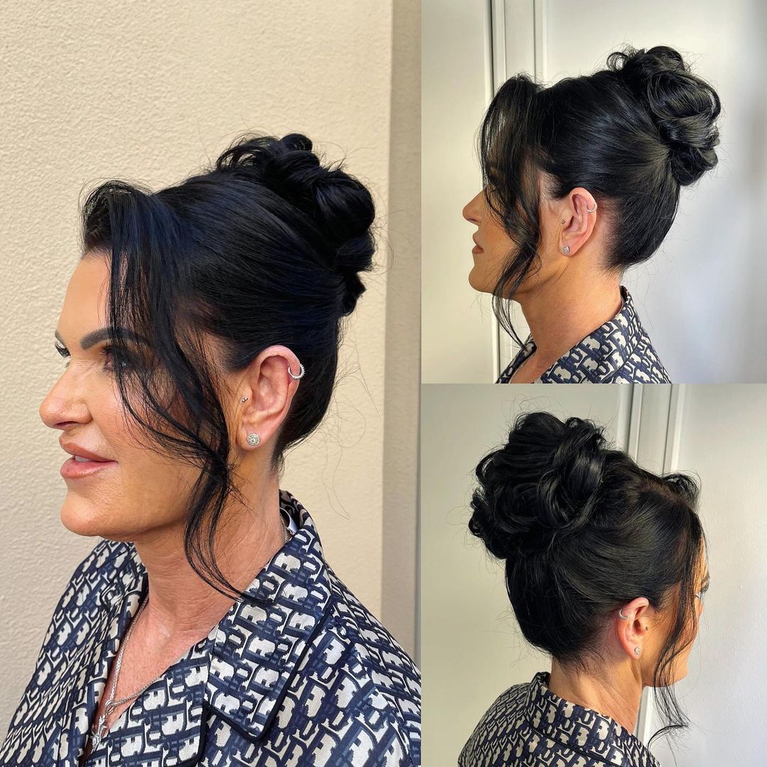 chignon haut classique