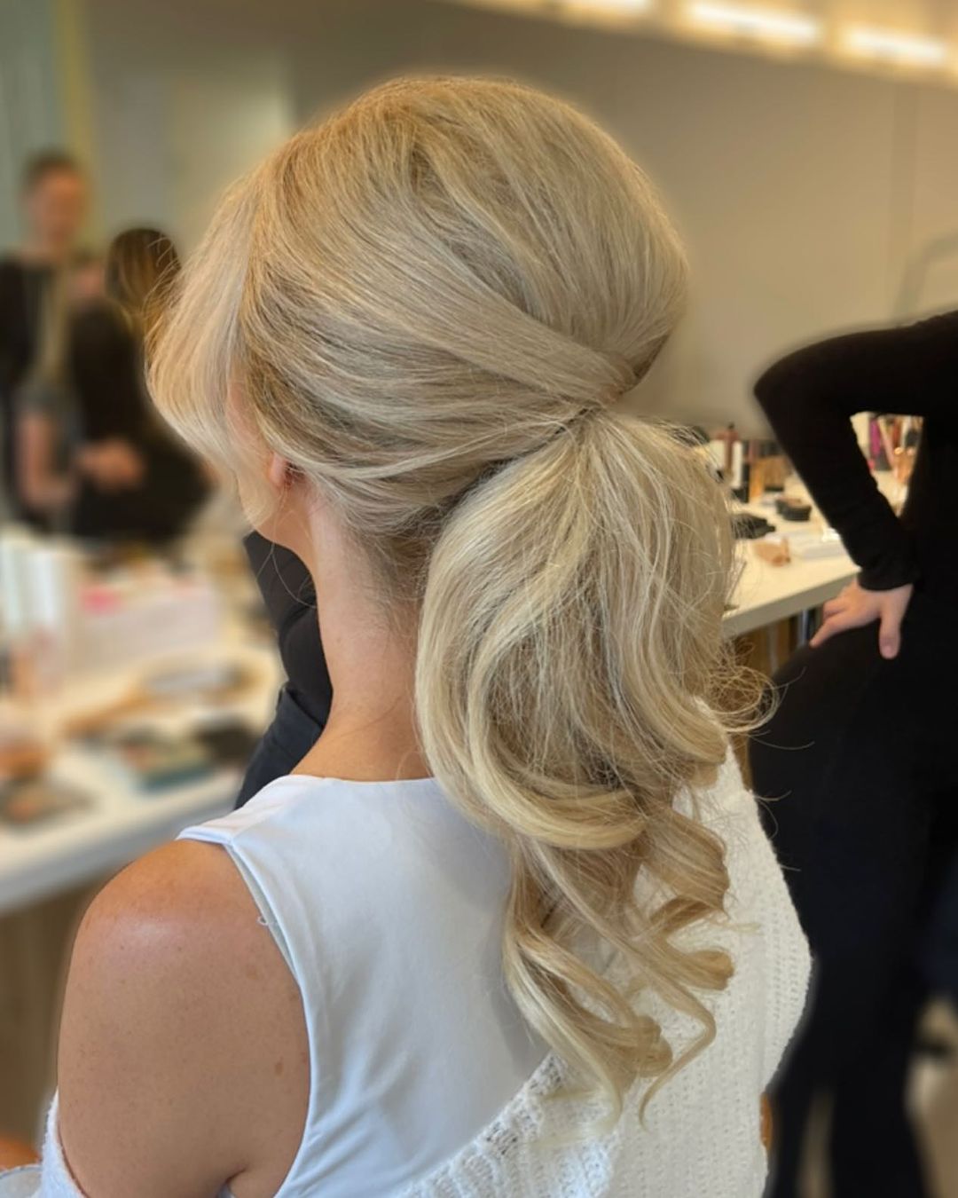 classy low ponytail