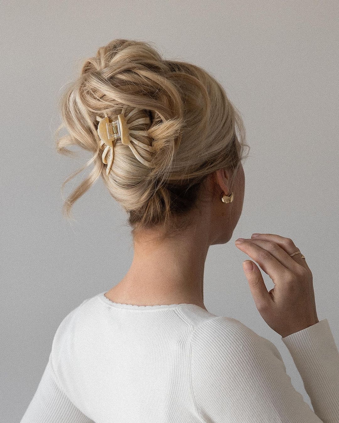 penteado com pinça