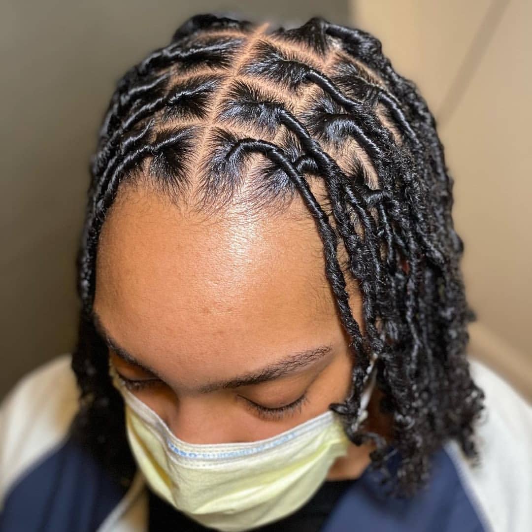 comb twist starter locs 4C hair