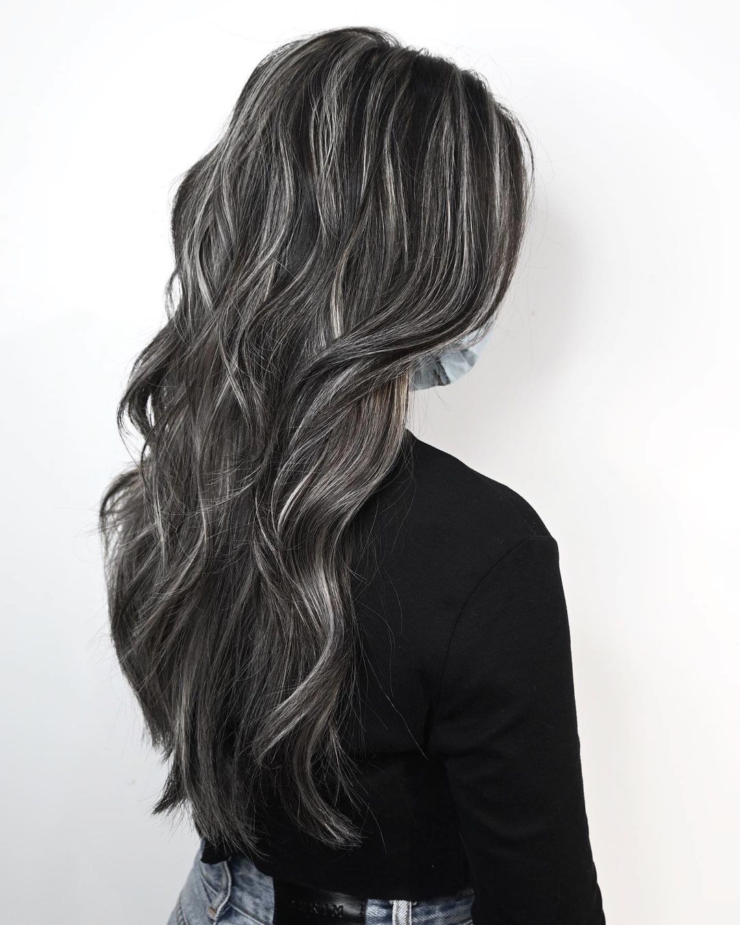 grijs mengen balayage