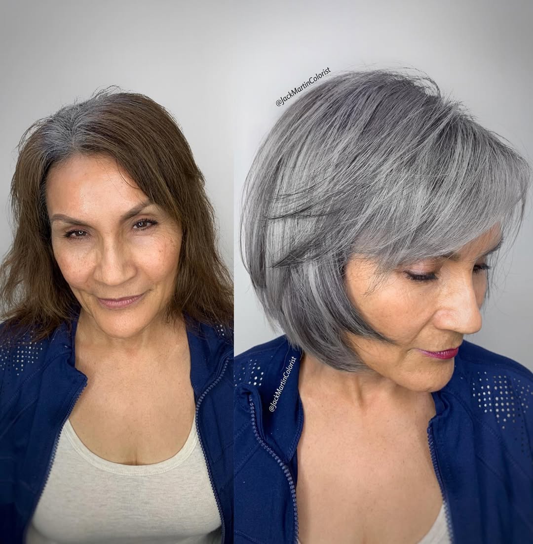 grey mini bob