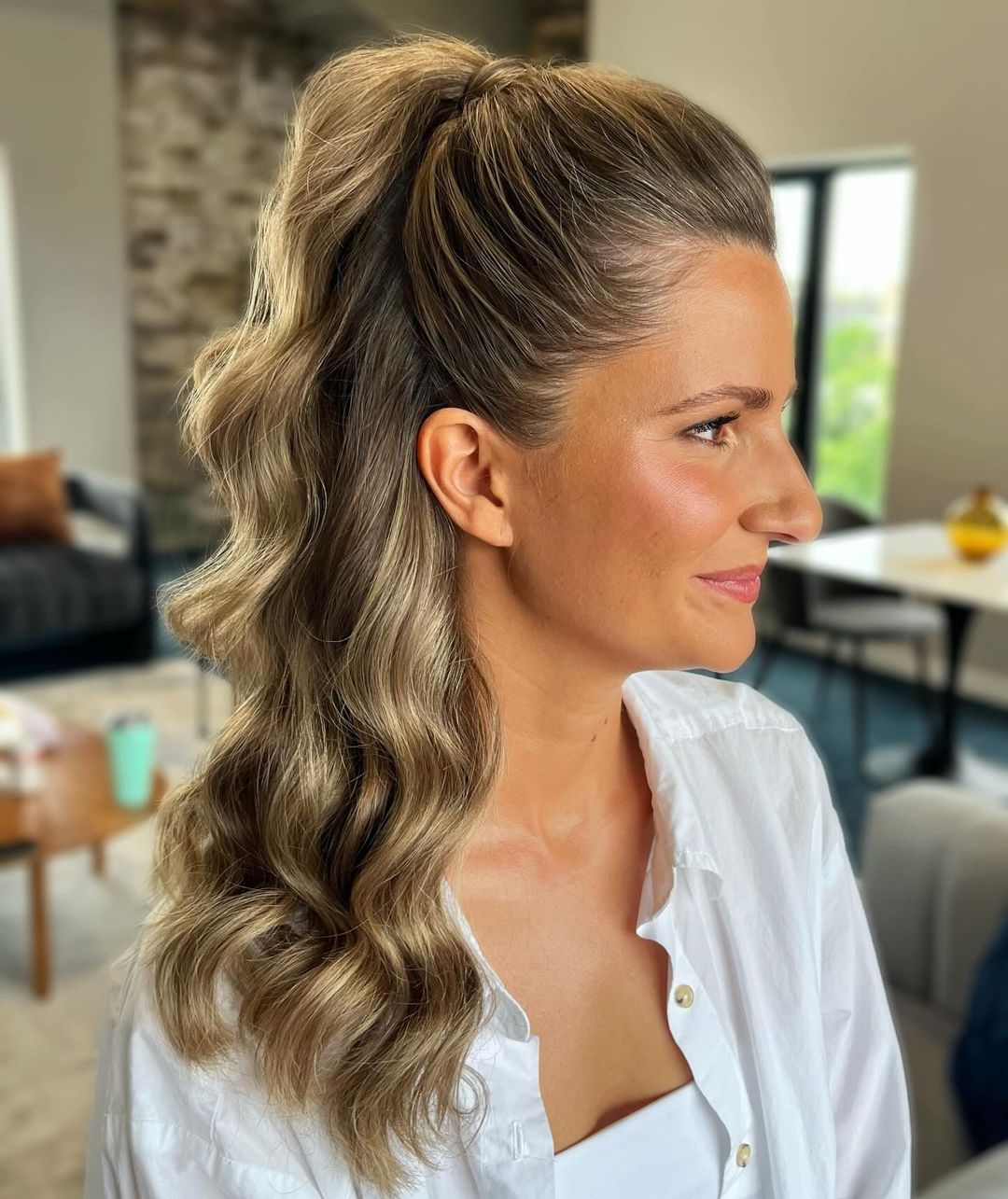 half updo