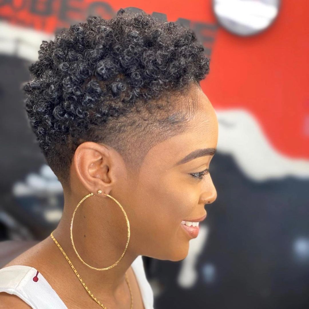 high tapered cut for afro hair