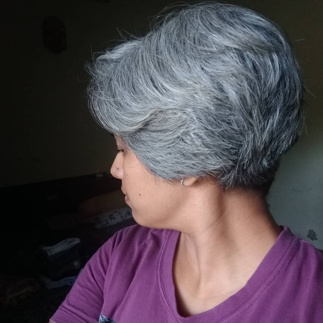 inverted grey bob