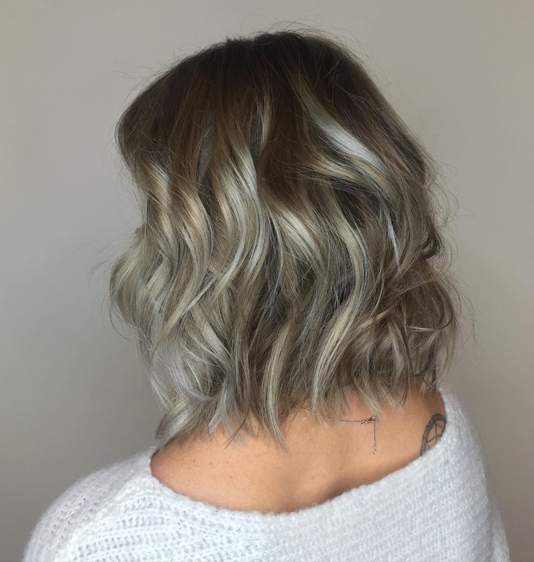 balayage blond mousy