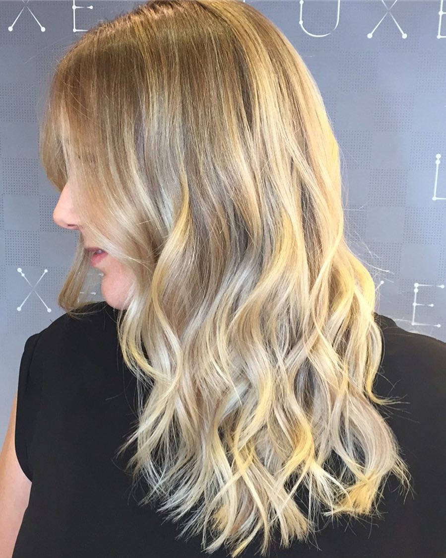 mousy blonde with creamy blonde highlights