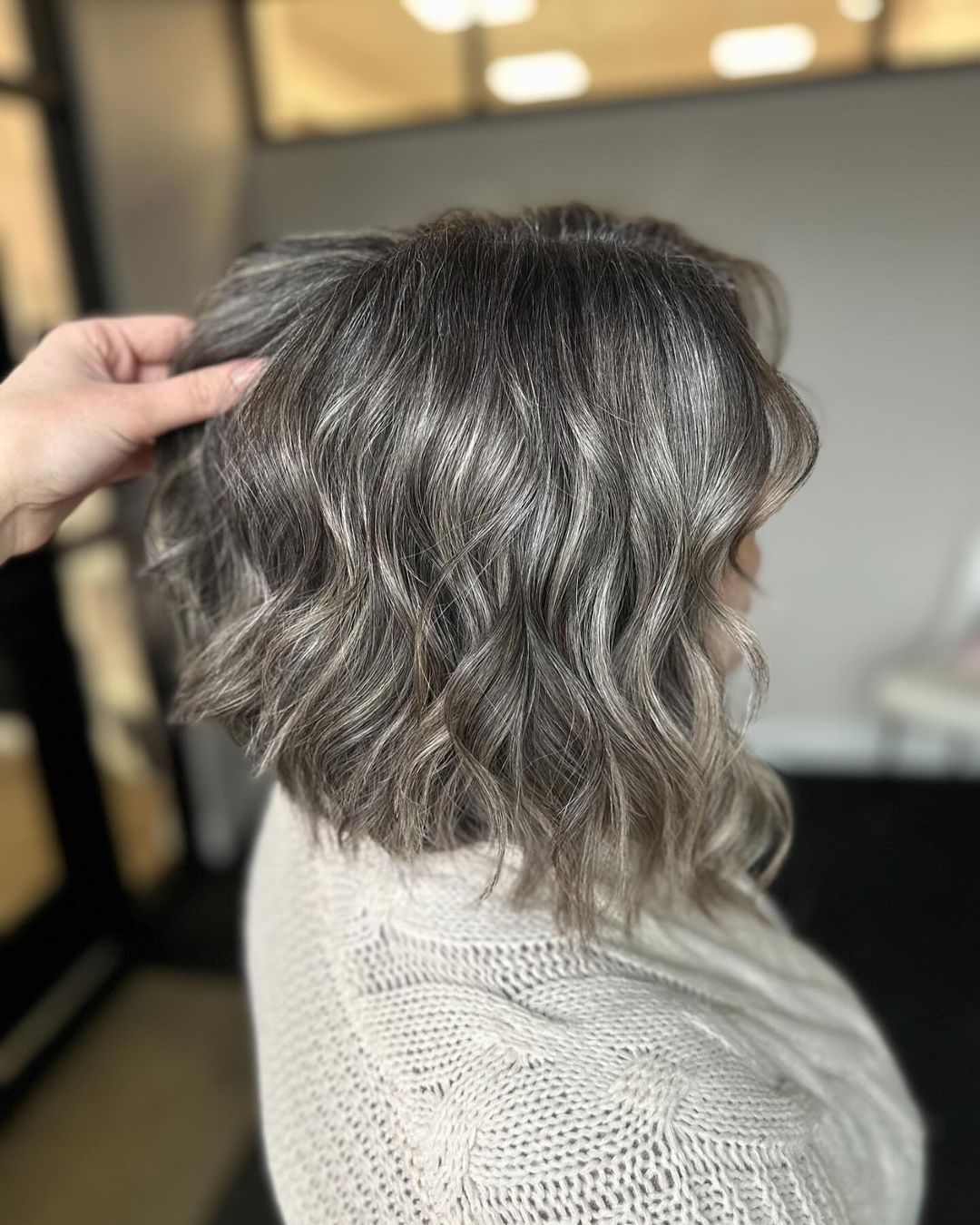 mousy bronde gray blending