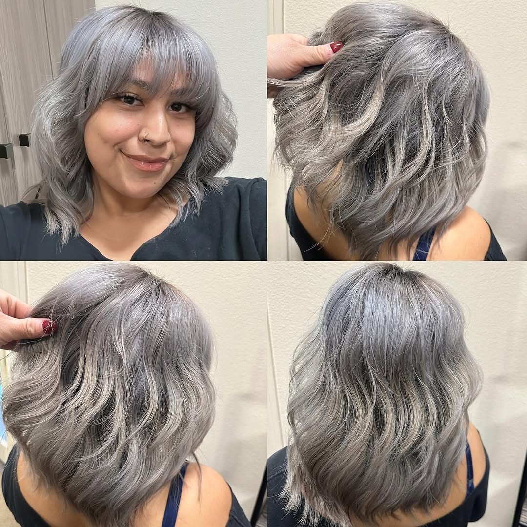 mushroom grey bob