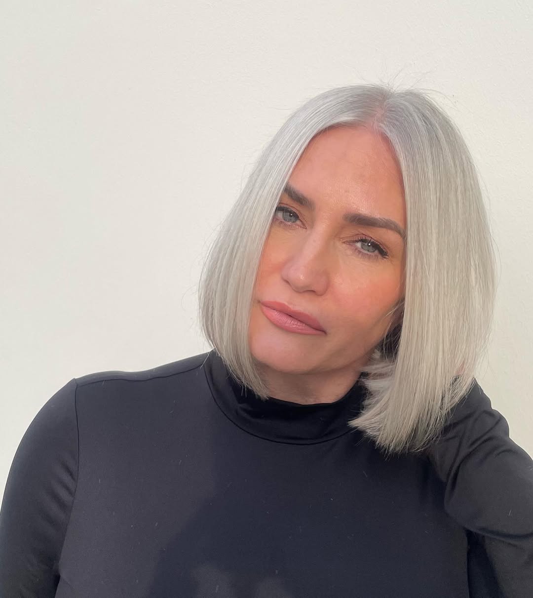 platinum gray bob