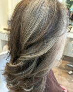 Top 50 Gray Hair With Lowlights Styles For Women Over 50