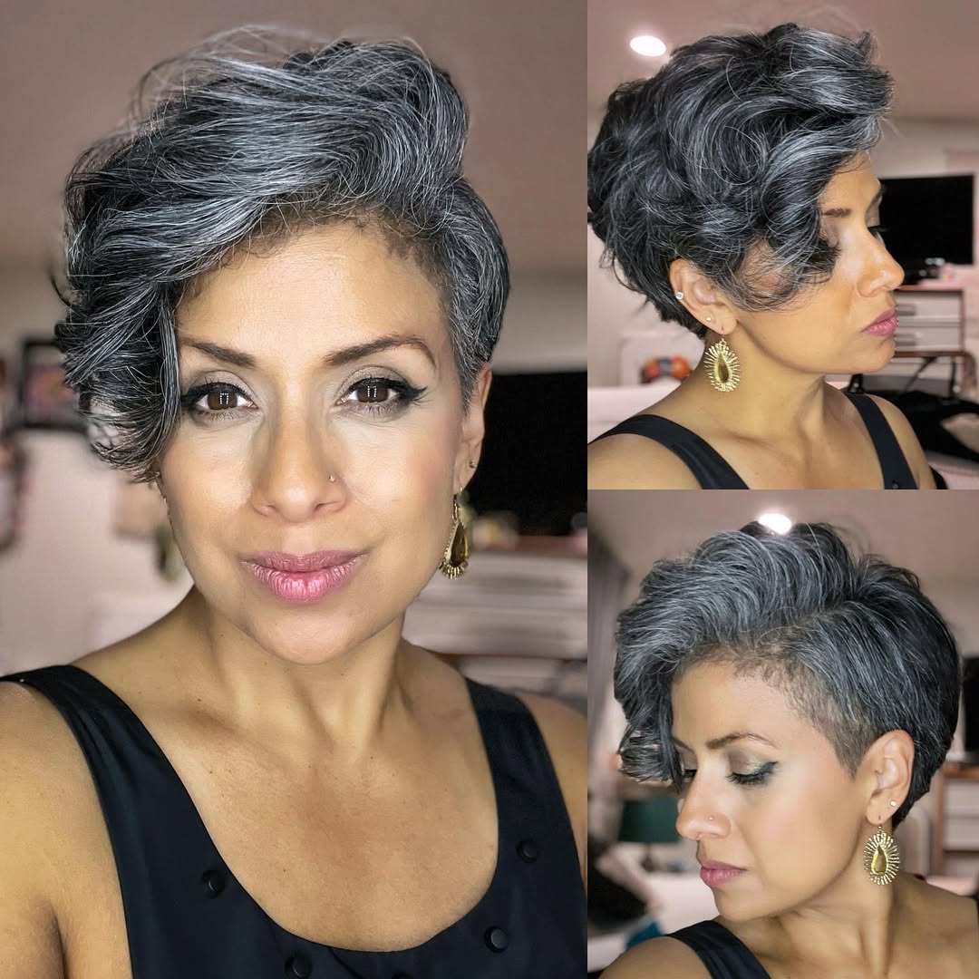 pixie ondulado com corte lateral