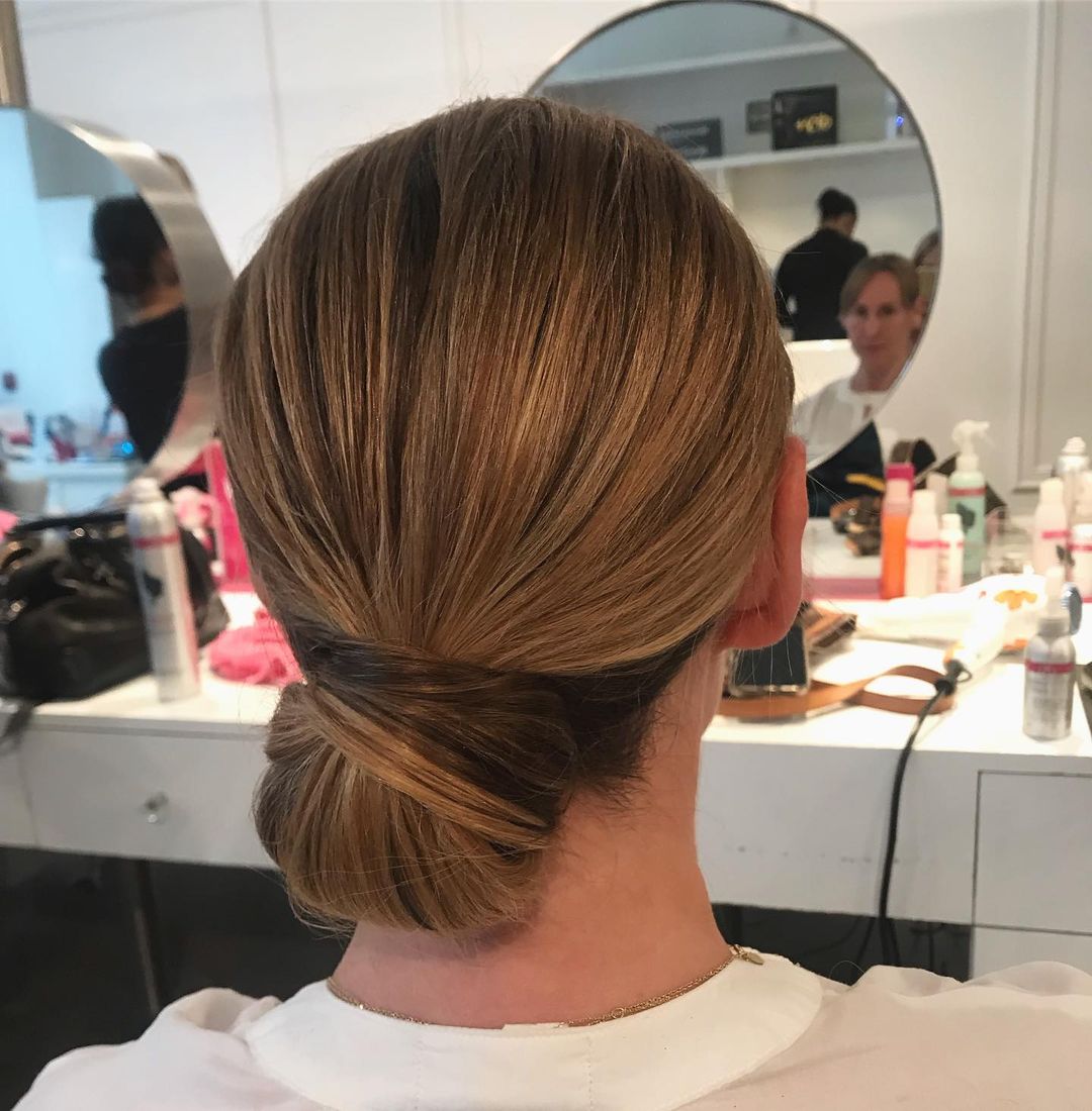 sleek chignon