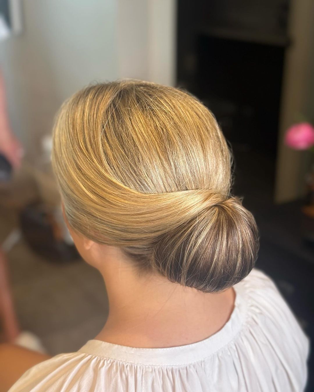 chignon classique élégant