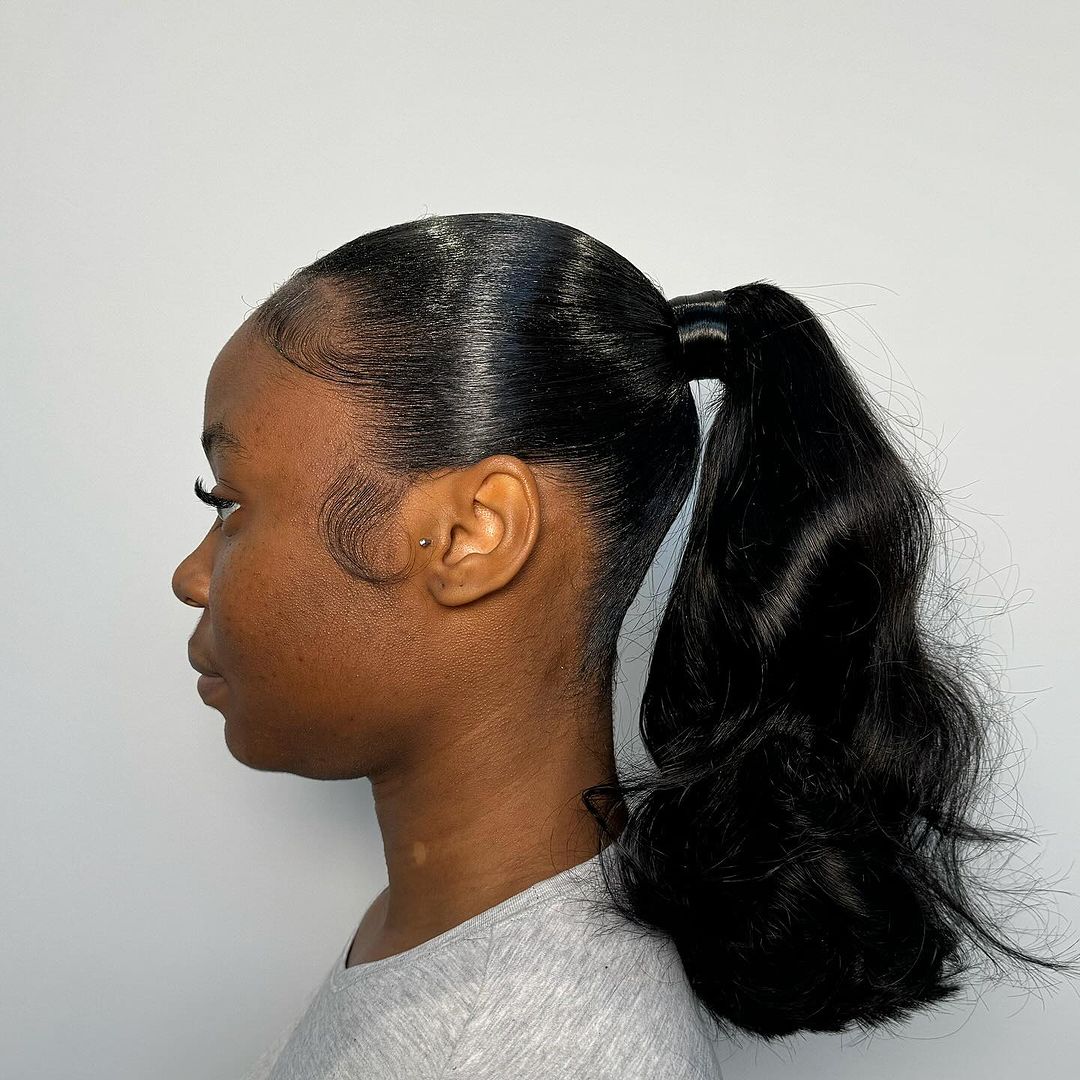 slick back ponytail