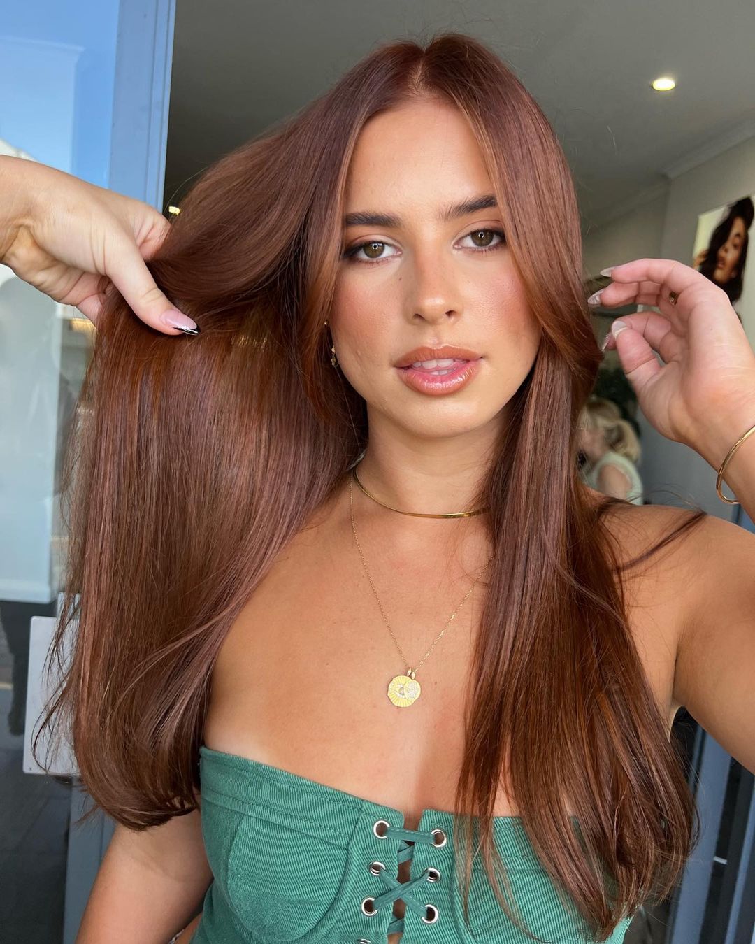 soft and rich auburn copper hair