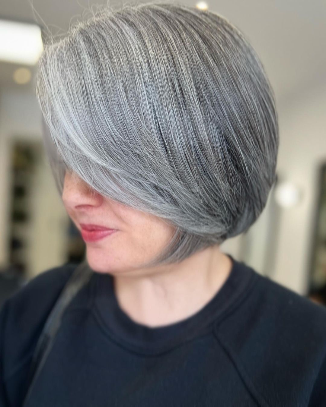 steel grey bob