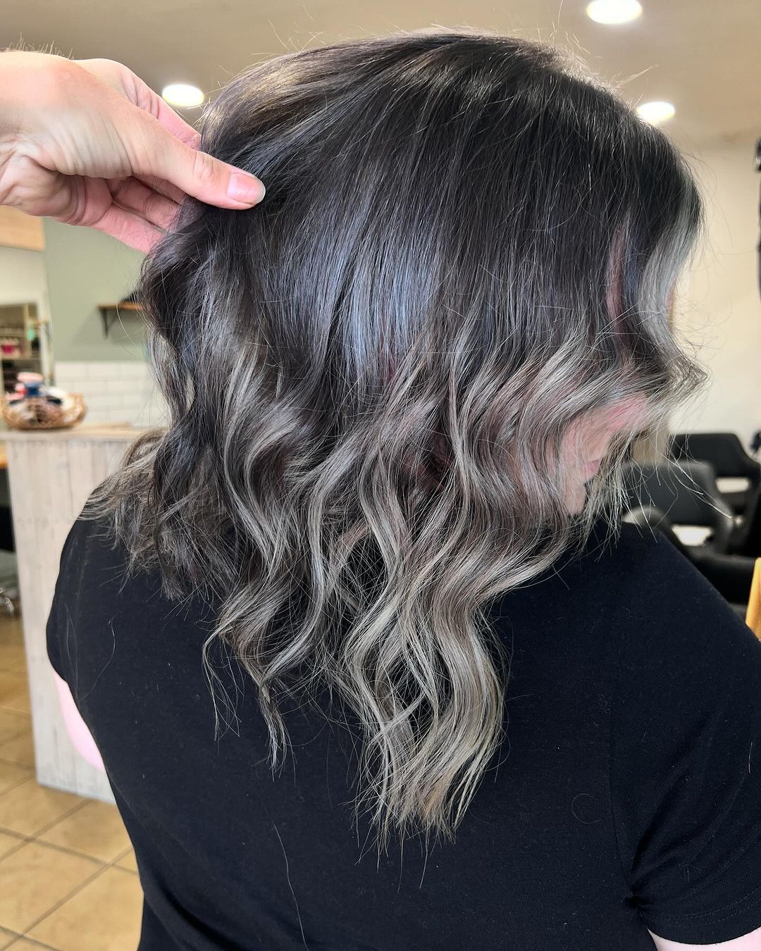 balayage argenté subtil