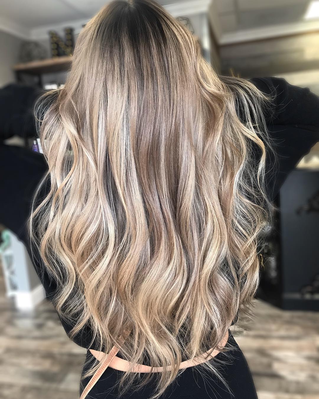 balayage blond ensoleillé