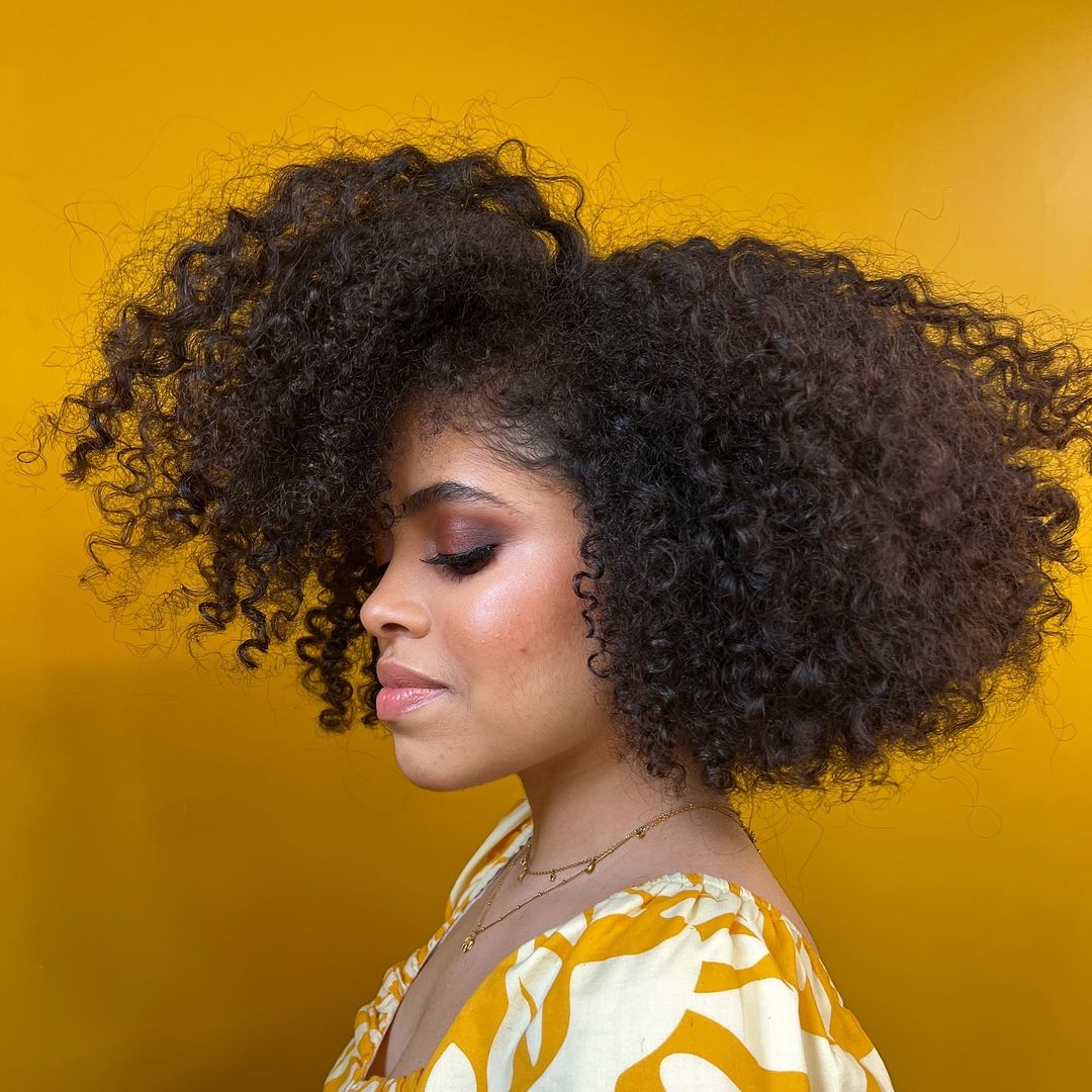 ultra-voluminous stacked curly bob