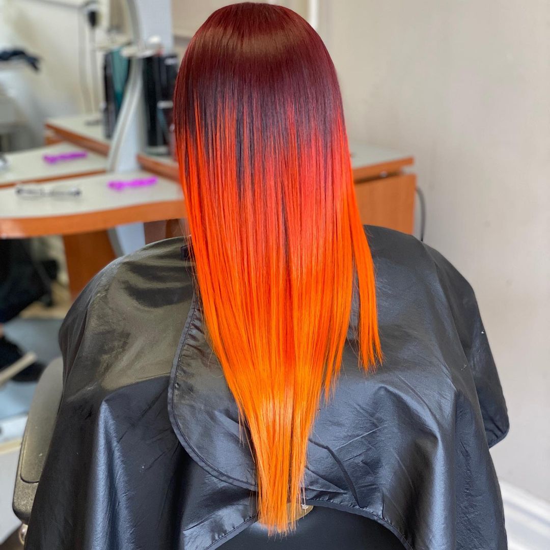 vivid fire ombre color melt