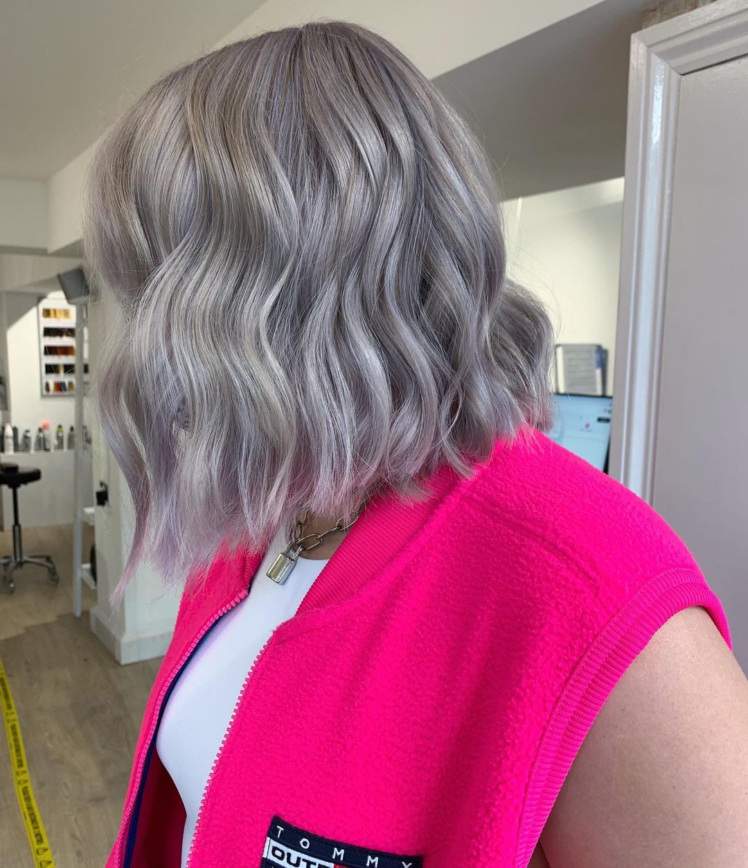 wavy grey bob