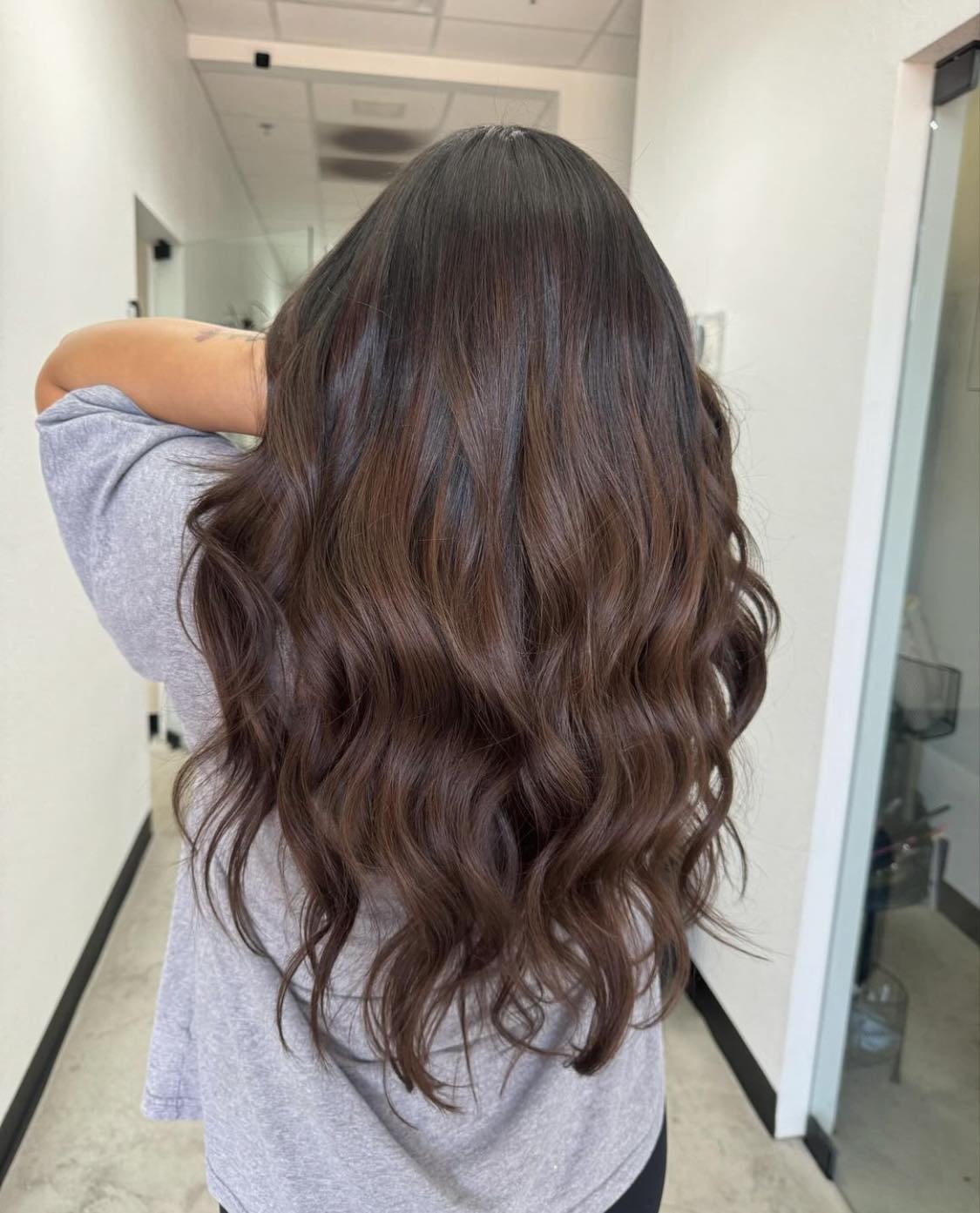 Chocoladebruine Balayage