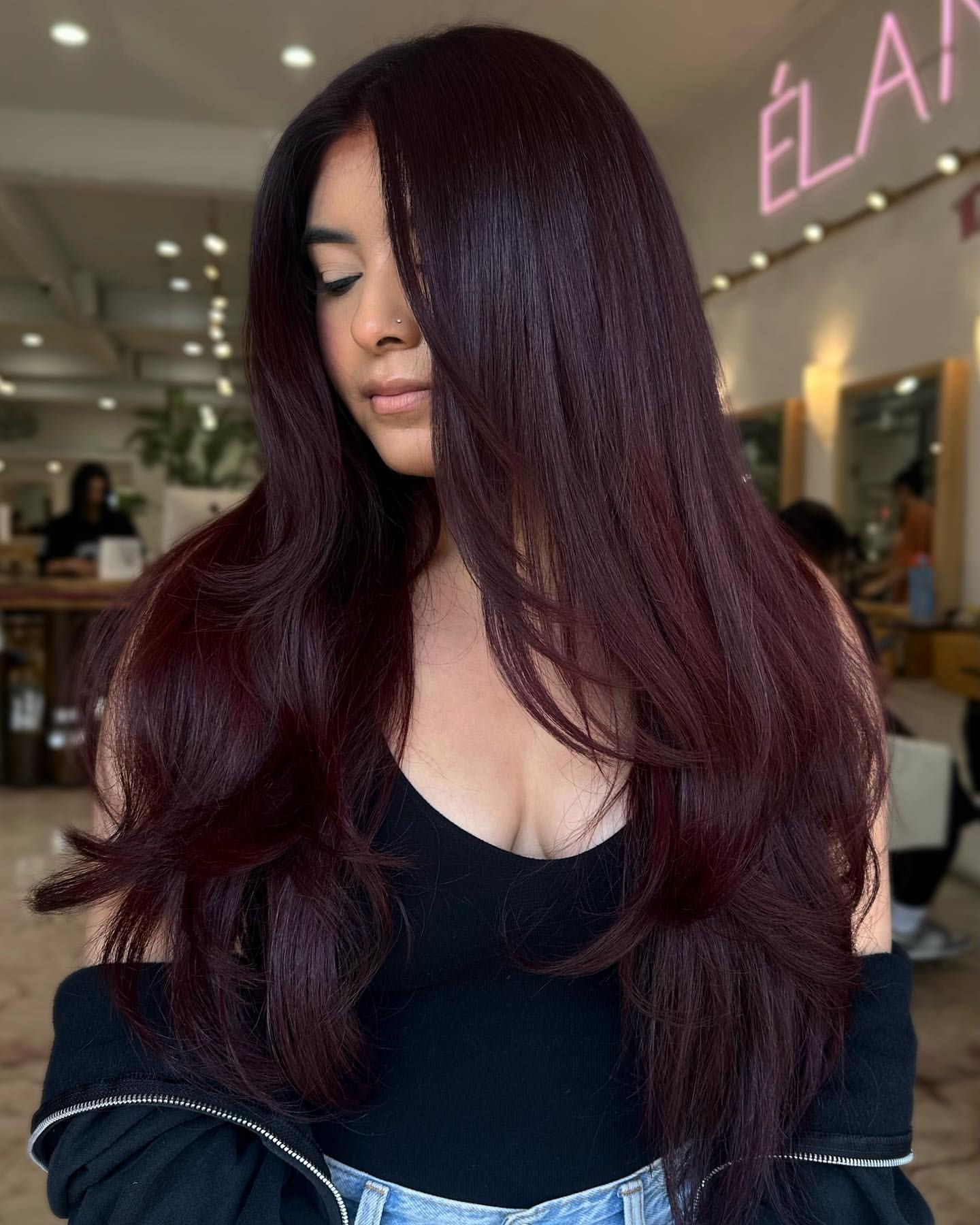 dark cherry cola hair