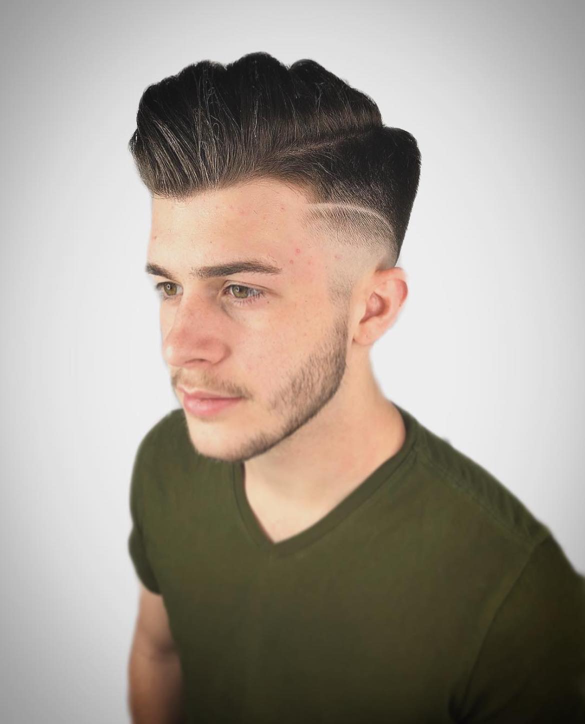 Short Fade With Shaved Lines