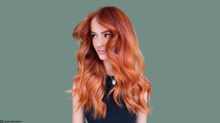 balayage cobrizo y rubio