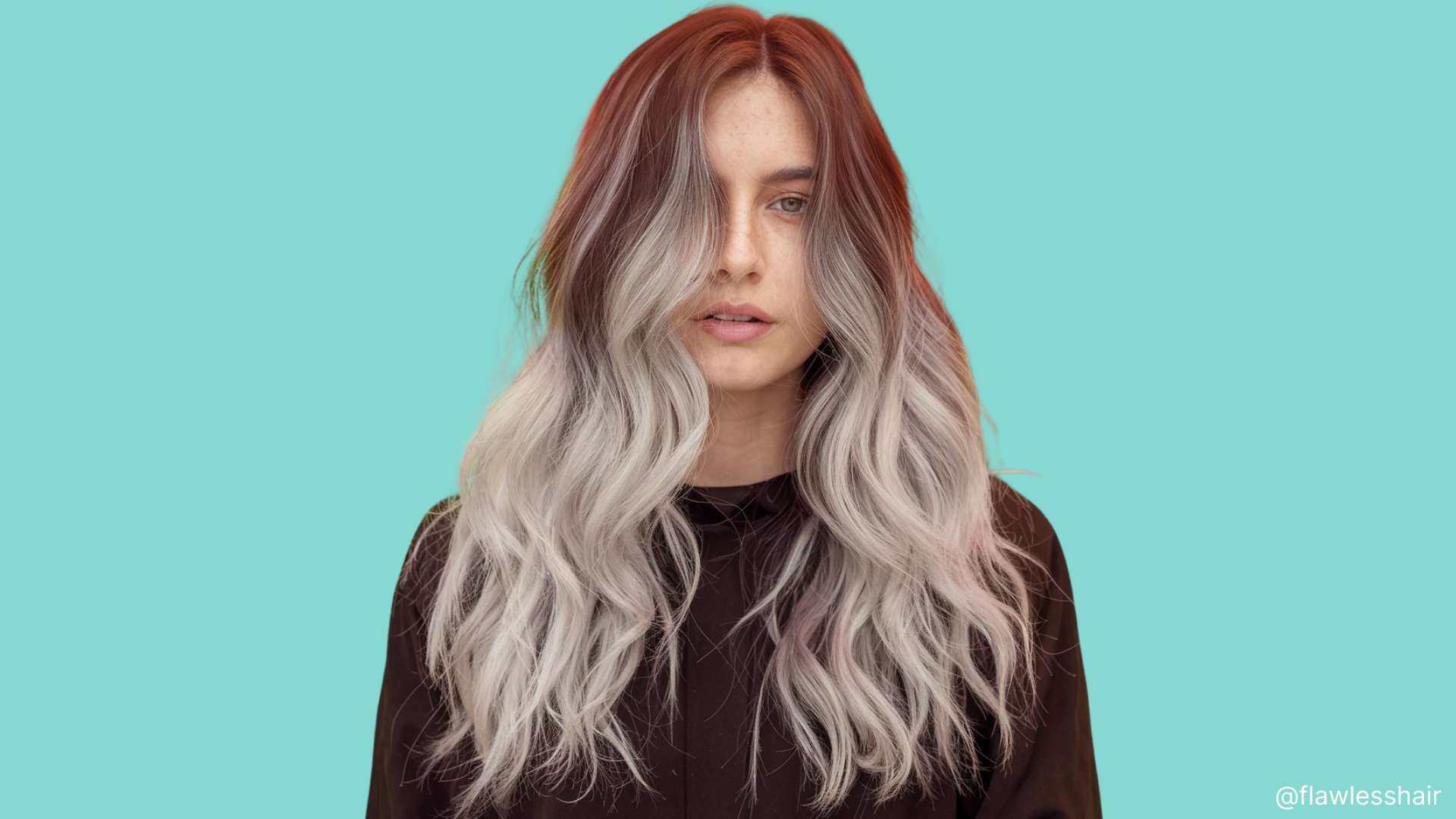 Cheveux ombrés argentés