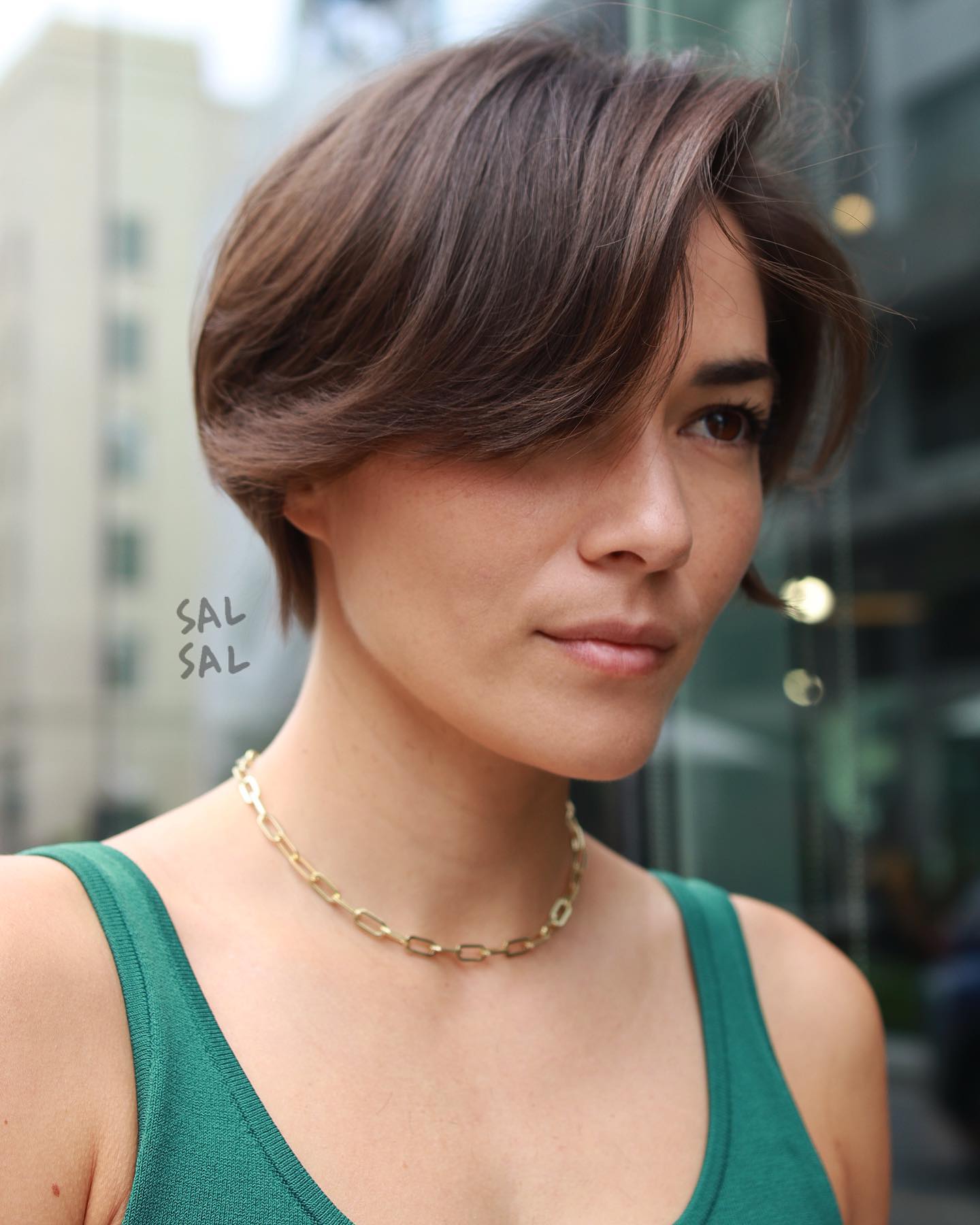 long layered pixie cut