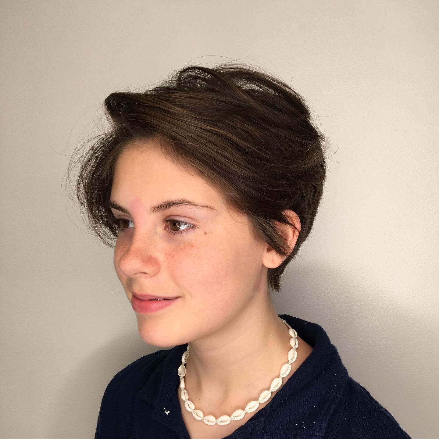 lange pixie cut met zijscheiding