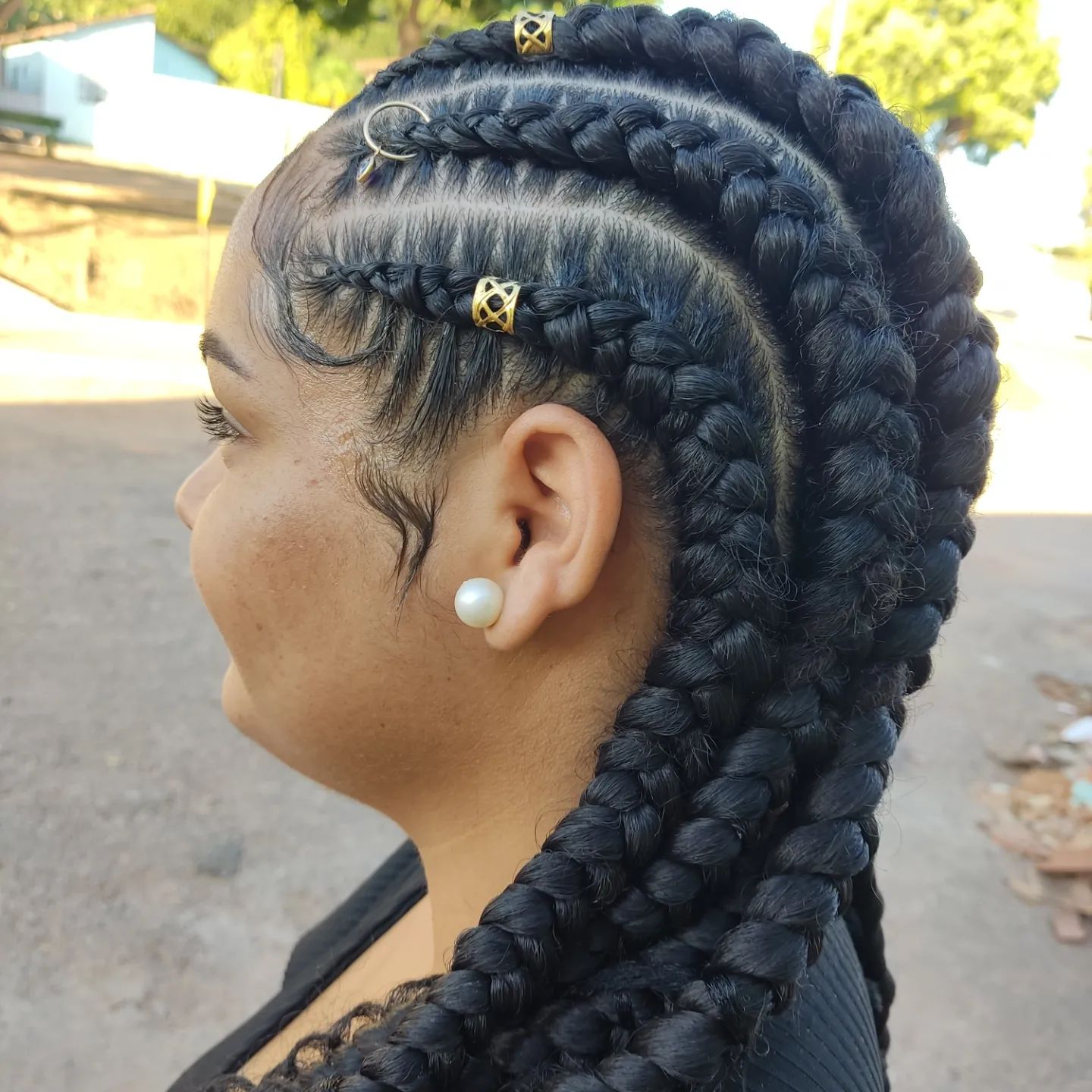 trenzas ghana con accesorios