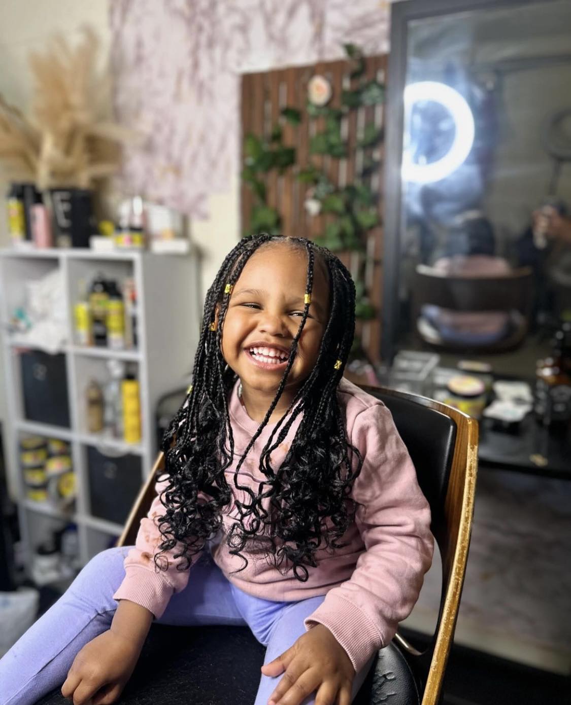 Box Braids With Curly Ends