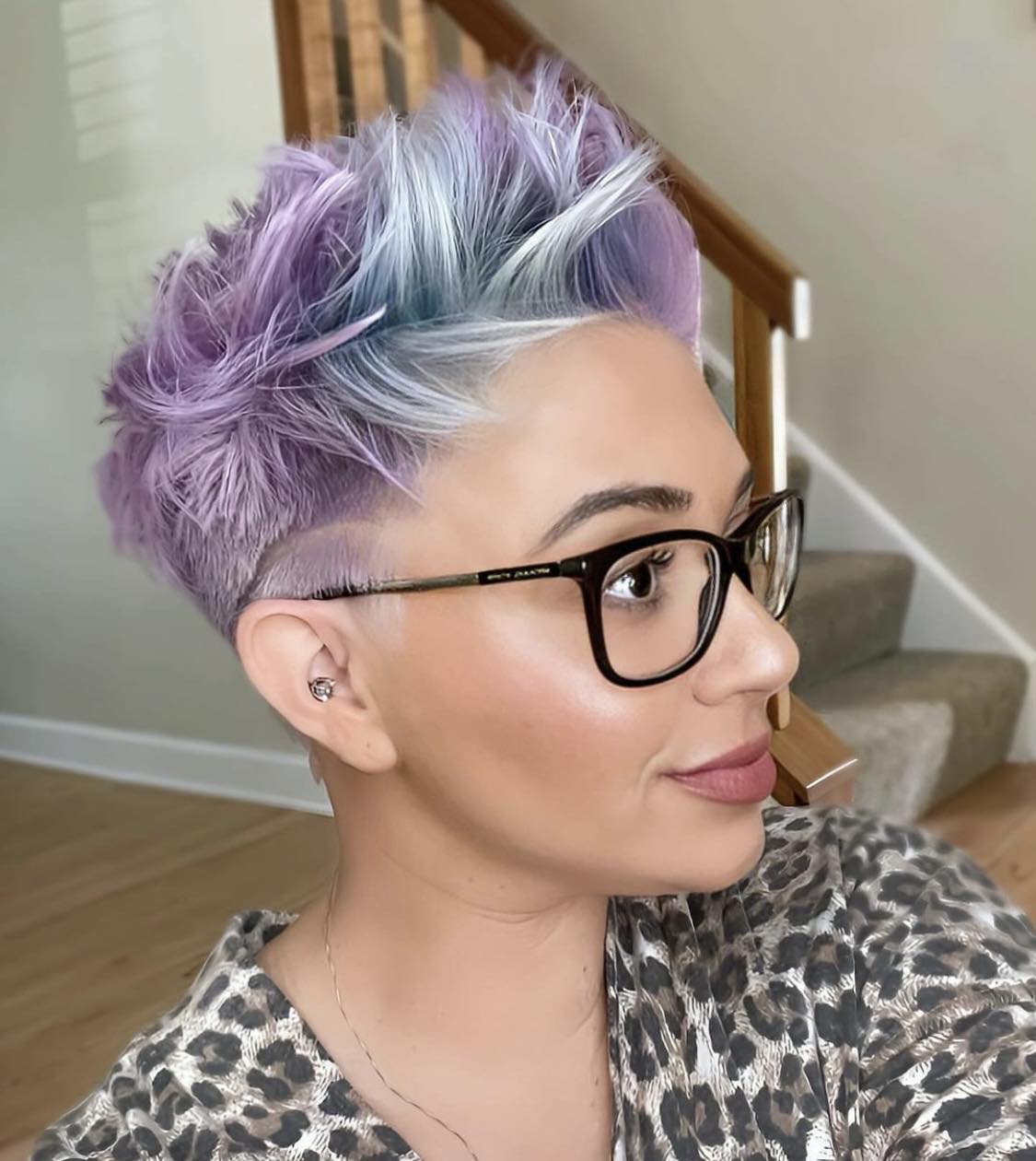 Pixie Cut With Pastel Highlights