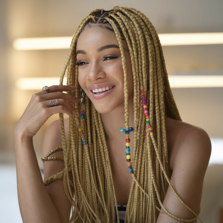 14 Blonde Box Braids Looks Giving Golden Goddess Vibes