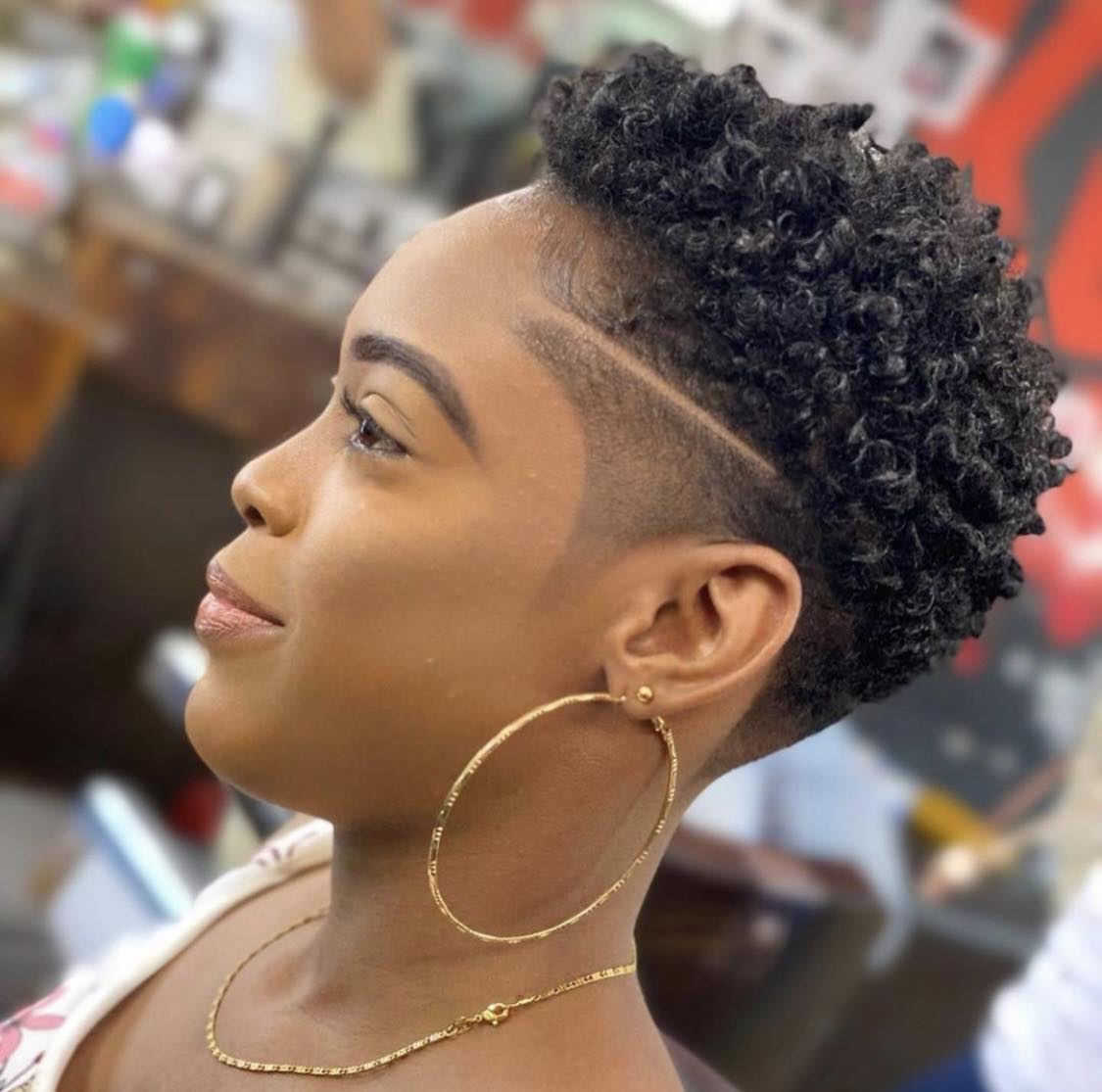 Curly Mohawk Tapered Cut