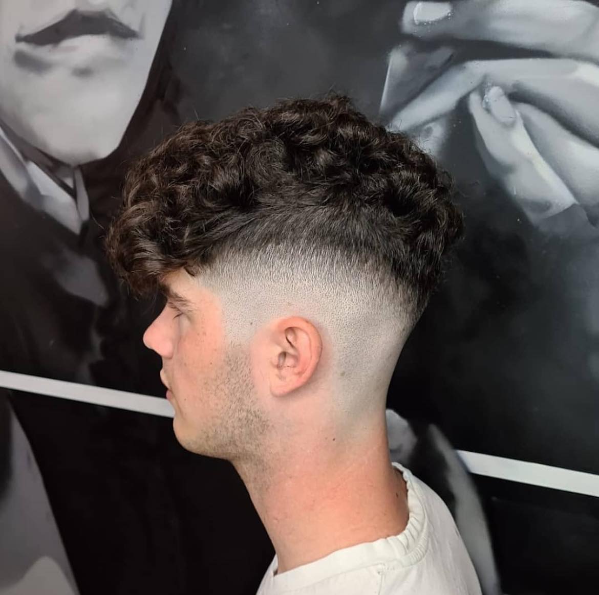 Curly Short Fade Haircut