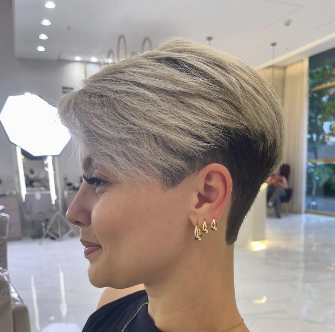 Dark Brown To Blonde Pixie