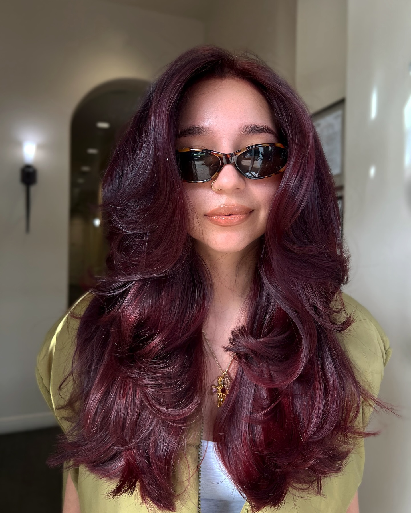 dark red hair