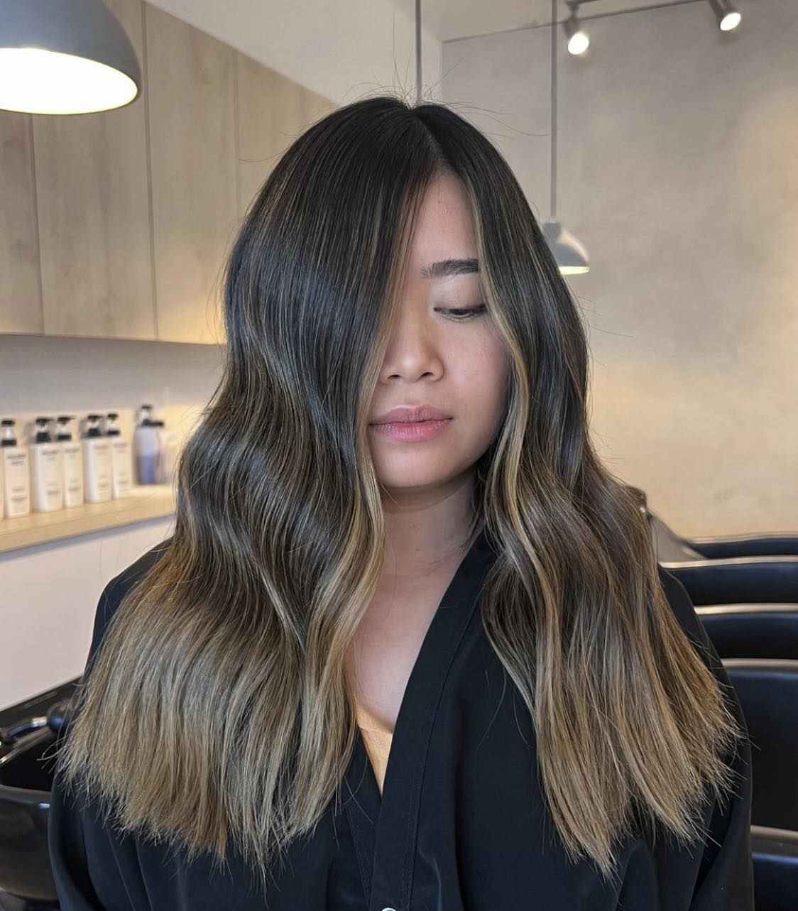 Balayage caramel doré