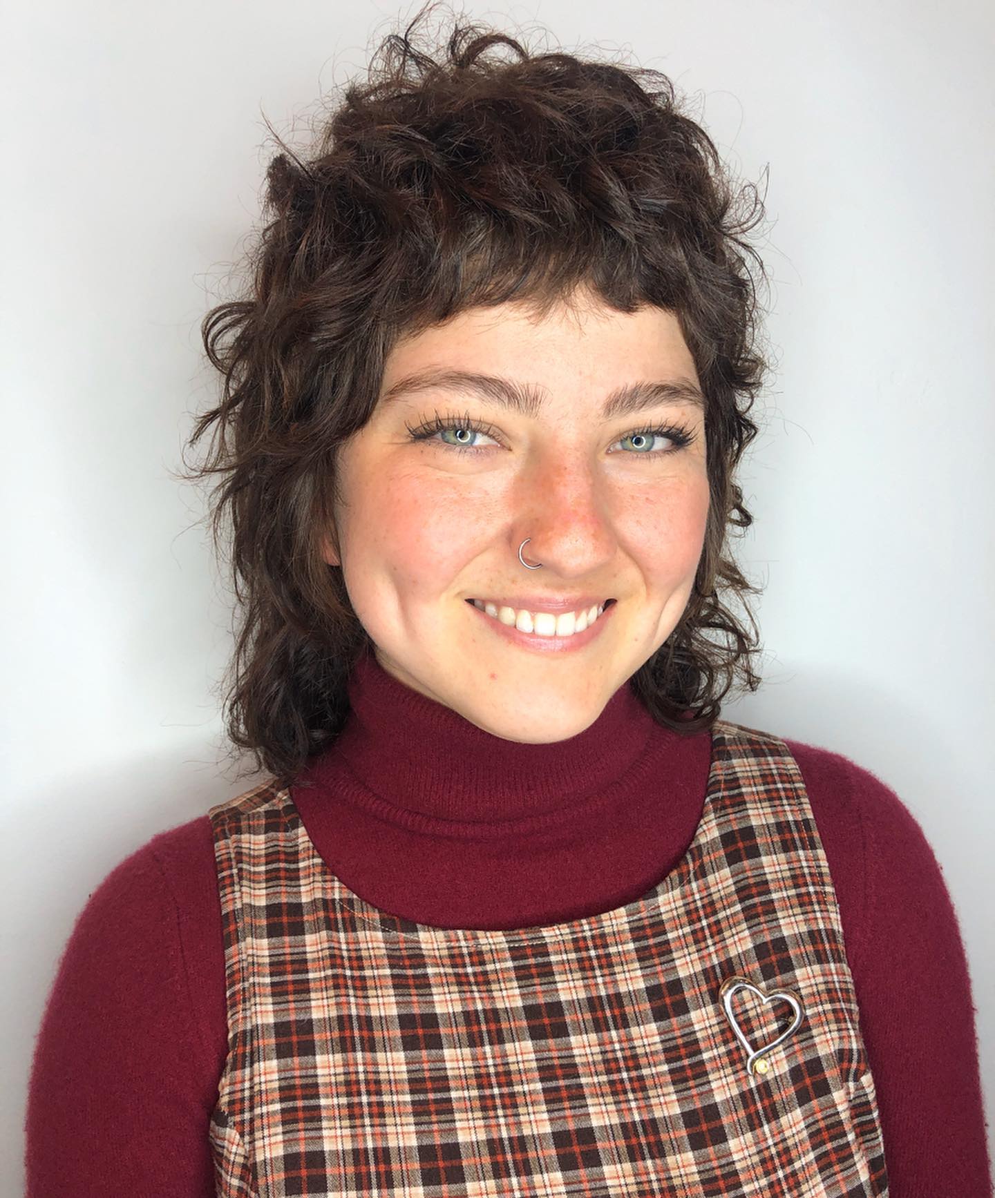 curly shag with micro bangs