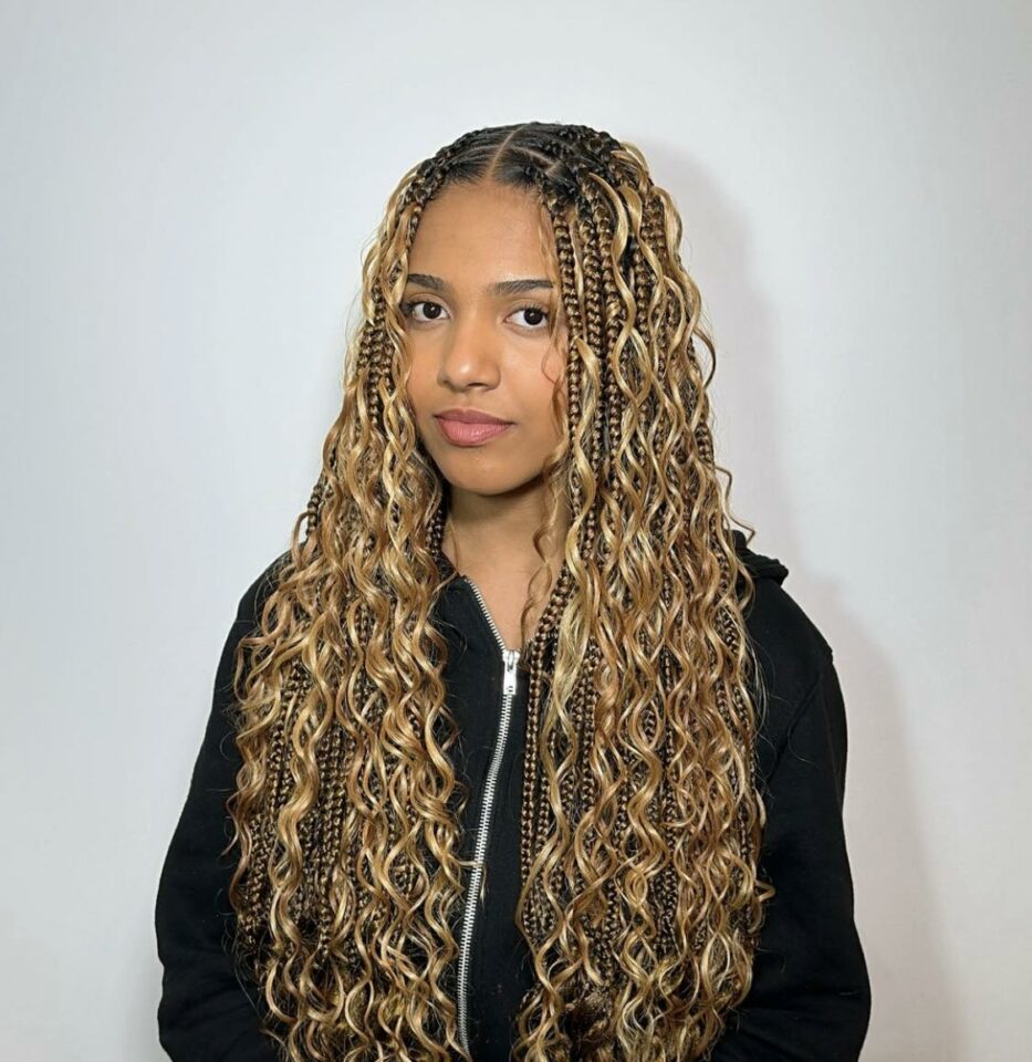 14 Blonde Box Braids Looks Giving Golden Goddess Vibes